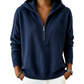 👚Seasonal Style - Zip Neck Hooded Sweatshirt – Easy Pull-On Style & All-Day Comfort for Any Look