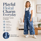 Bestseller🏆👖 Floral Print Loose Overalls – Timeless Denim Style & All-Day Comfort for Every Occasion