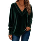 Bestseller🏆👚 V-Neck Velvet Top – Timeless Elegance & All-Day Comfort for Every Look