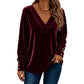 Bestseller🏆👚 V-Neck Velvet Top – Timeless Elegance & All-Day Comfort for Every Look