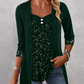 ✨👚New Arrivals - Mock Layered Top with Sequin Detail – Eye-Catching Shine & Versatile Wear for Any Occasion