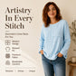 Bestseller🏆👚 Textured Patchwork Crewneck – Timeless Silhouette & Effortless Style for Every Look