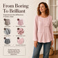 Bestseller🏆👚 Textured Patchwork Crewneck – Timeless Silhouette & Effortless Style for Every Look