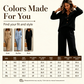 ☀️👚Seasonal Style - Long Sleeve V-Neck & Wide-Leg Pants – Versatile Pairing for Comfortable Everyday Chic