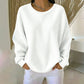 👚Seasonal Style - Waffle Texture Sweatshirt – Easy Breezy Fit & Classic Style for Any Casual Look