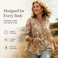 Women's Loose Fit V-Neck Casual Blouse