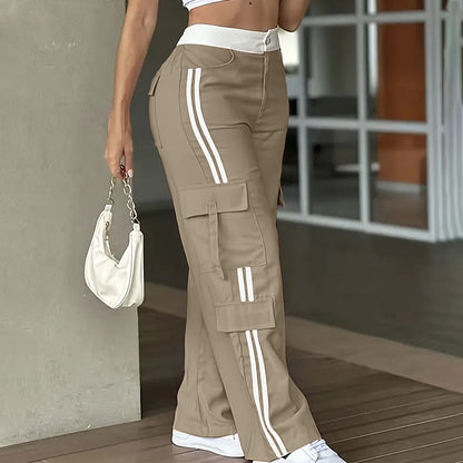👖New Arrivals - Straight-Leg Cargos with Side Stripe – Relaxed Fit & Functional Pockets for Everyday Looks