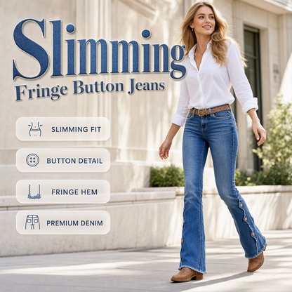 Bestseller🏆👖 Scalloped Button High-Street Jeans – Timeless Silhouette & Durable Denim Quality for Every Look