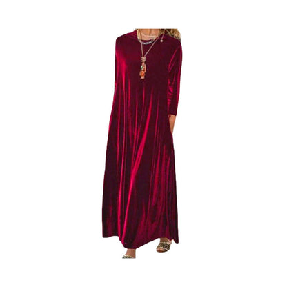 Women’s Elegant Velvet Maxi Dress