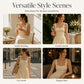 Women's Sleeveless Square Neck Dress with Back Tie