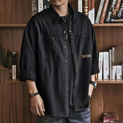Men's Long Sleeve Loose-Fit Utility Shirt