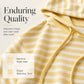 Women Loose Striped Hooded Pullover Casual 3/4 Sleeve Hoodie