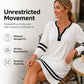 Women's Casual Striped Half-Zip Long Sleeve Dress