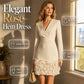 Women's Elegant V-Neck Long Sleeve Dress