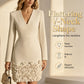 Women's Elegant V-Neck Long Sleeve Dress