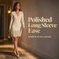 Women's Elegant V-Neck Long Sleeve Dress
