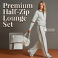 👚Seasonal Style - Half-Zip Top & Wide-Leg Pants Set – Cozy Turtleneck or Breezy V-Neck Styling