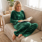☀️👚Seasonal Style - Pullover & Wide-Leg Velvet Set – Functional Side Pockets & Relaxed Fit for All-Day Wear