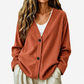 Women's V-Neck Corduroy Knit Cardigan