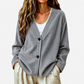 Women's V-Neck Corduroy Knit Cardigan