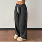 Women's Corduroy Wide-Leg Pants with Drawstring