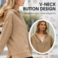 👚Seasonal Style - Button-Front Hooded Pullover – Roomy Cut & Side Slits for Unrestricted Movement All Day