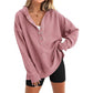 👚Seasonal Style - Button-Front Hooded Pullover – Roomy Cut & Side Slits for Unrestricted Movement All Day