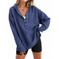 👚Seasonal Style - Button-Front Hooded Pullover – Roomy Cut & Side Slits for Unrestricted Movement All Day