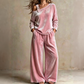 👚Seasonal Style - Off-Shoulder Top & Wide-Leg Pants – Elegant Drape & Comfortable Fit for Warm-Weather Days