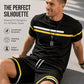 🏃‍♀️👕New Arrivals - Matching Tee & Shorts Set with Contrast Stripes – Breathable Comfort & Easy Fit for Active or Relaxed Days