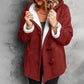 🧥Seasonal Style - Double-Breasted Hooded Coat – Soft Suede Outer & Warm Lining for Commute or Outdoor Wear