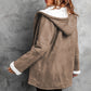 🧥Seasonal Style - Double-Breasted Hooded Coat – Soft Suede Outer & Warm Lining for Commute or Outdoor Wear