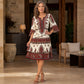 Women’s Bohemian V-Neck Tiered Ruffle Dress