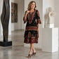 Women’s Bohemian V-Neck Tiered Ruffle Dress