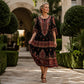 Women’s Bohemian V-Neck Tiered Ruffle Dress