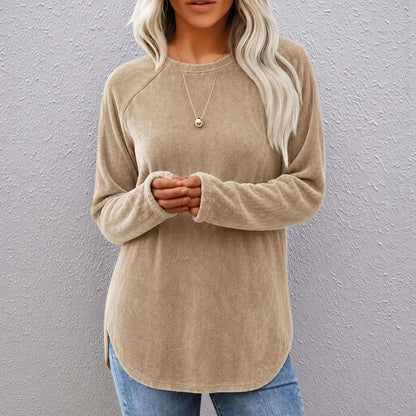 👚Seasonal Style - Relaxed Cotton Crew Top – Breezy Comfort & Easy Pairing with Jeans or Leggings