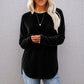 👚Seasonal Style - Relaxed Cotton Crew Top – Breezy Comfort & Easy Pairing with Jeans or Leggings