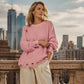 Women's Crewneck Distressed Oversized Sweater