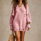 Women's Crewneck Distressed Oversized Sweater