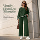 👚New Arrivals - Top & Wide-Leg Trousers Set – Contrast Drawstring Details & Versatile Pockets for Coffee Runs or Lounging