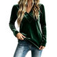 👚Seasonal Style - Luminous V-Neck Top with Regular Fit – Soft Texture & Sophisticated Shine for Cooler Days