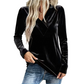 👚Seasonal Style - Luminous V-Neck Top with Regular Fit – Soft Texture & Sophisticated Shine for Cooler Days