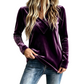 👚Seasonal Style - Luminous V-Neck Top with Regular Fit – Soft Texture & Sophisticated Shine for Cooler Days