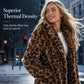 Women’s Stylish Leopard Print Faux Fur Coat