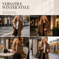 Women’s Stylish Leopard Print Faux Fur Coat