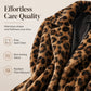 Women’s Stylish Leopard Print Faux Fur Coat