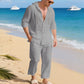 Breathable Linen Beachwear Outfit for Men