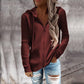 Women's Ribbed Knit Zip-Up Hoodie