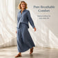 Women Casual Shirt & Long Skirt Two-Piece Set