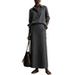 Women Casual Shirt & Long Skirt Two-Piece Set